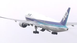 preview picture of video '”Powerful Takeoff! ANA (All Nippon Airways) Boeing 777-281 JA8969 in ITAMI Airport'