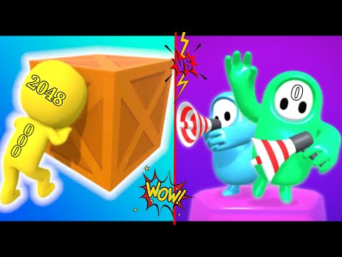 Satisfying Mobile Game / Fog guys: run and gun 2048 vs push harder - 2048 jelly Gameplay New Level#5