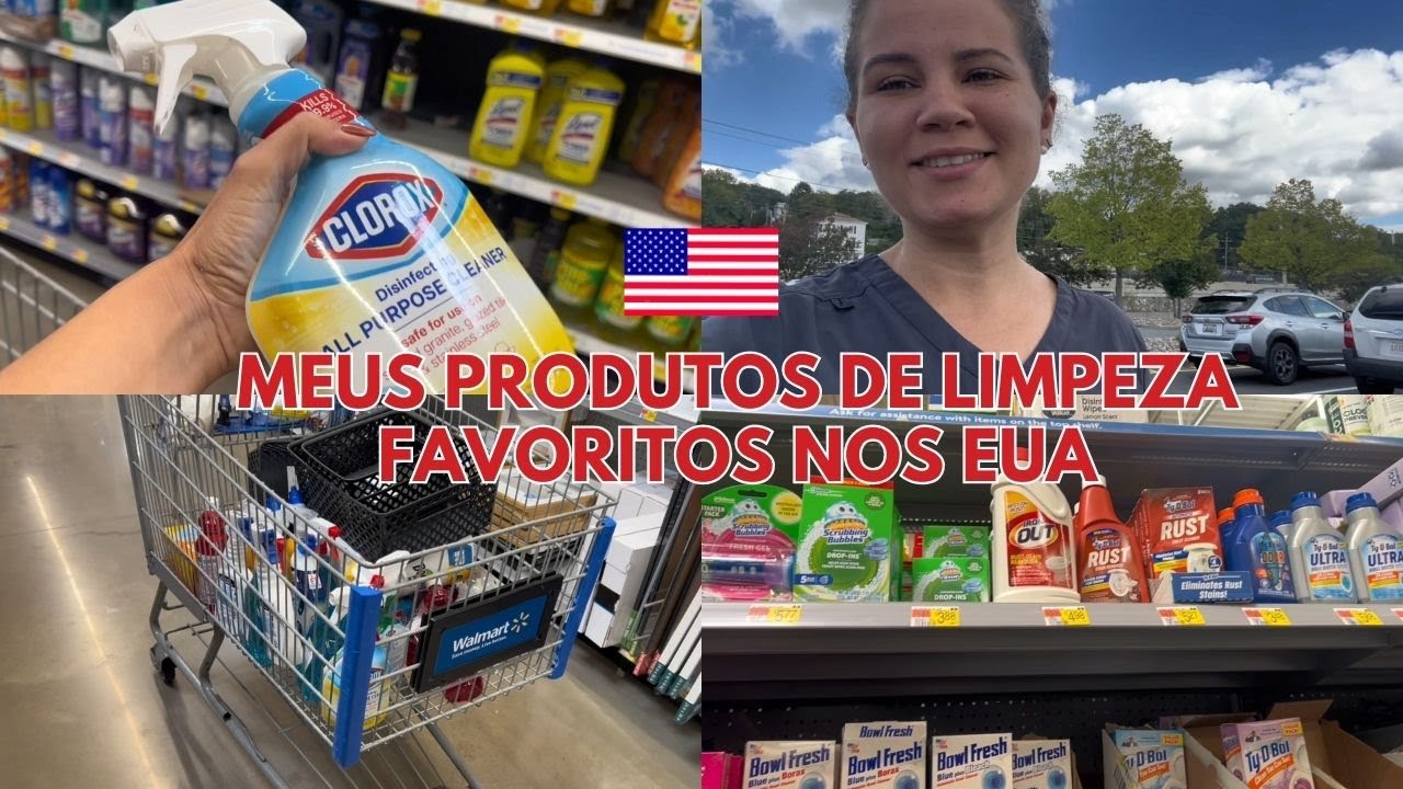 PRODUTOS DE LIMPEZA QUE EU MAIS GOSTO DE USAR AQUI NOS ESTADOS UNIDOS