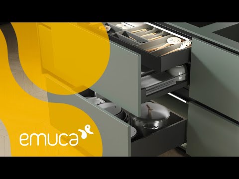 Tiroir extérieur Vertex 3D blanc - hauteur 131 mm - charge 40 kg EMUCA