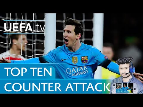 Top 10 counter attack goals - including Lionel Messi v Arsenal