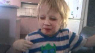 Forced to eat a warhead... 4 year old brother