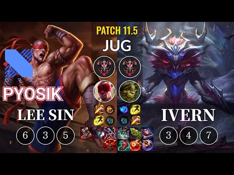 DRX Pyosik Lee Sin vs Ivern Jungle - KR Patch 11.5