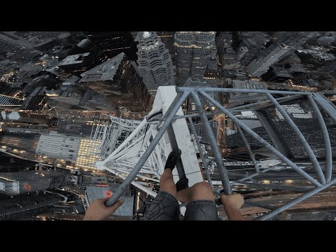 escaping security after climbing 1000ft tall crane (toronto)