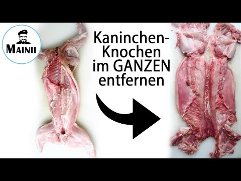 Kaninchen im Ganzen ausbeinen für einen gefüllten Kaninchen-Rollbraten