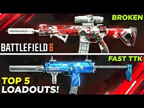 BATTLEFIELD 6: NEW TOP 5 BROKEN META LOADOUTS AFTER UPDATE! (BF6 Best Class Setups) BF6 Best Weapons