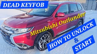 HOW TO START Mitsubishi Outlander When Your KeyFob Battery Is Dead (2014-2022)With Push Button Start