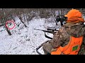 HEART SHOT At 10 YARDS In The SNOW PA Rifle Deer Hunting