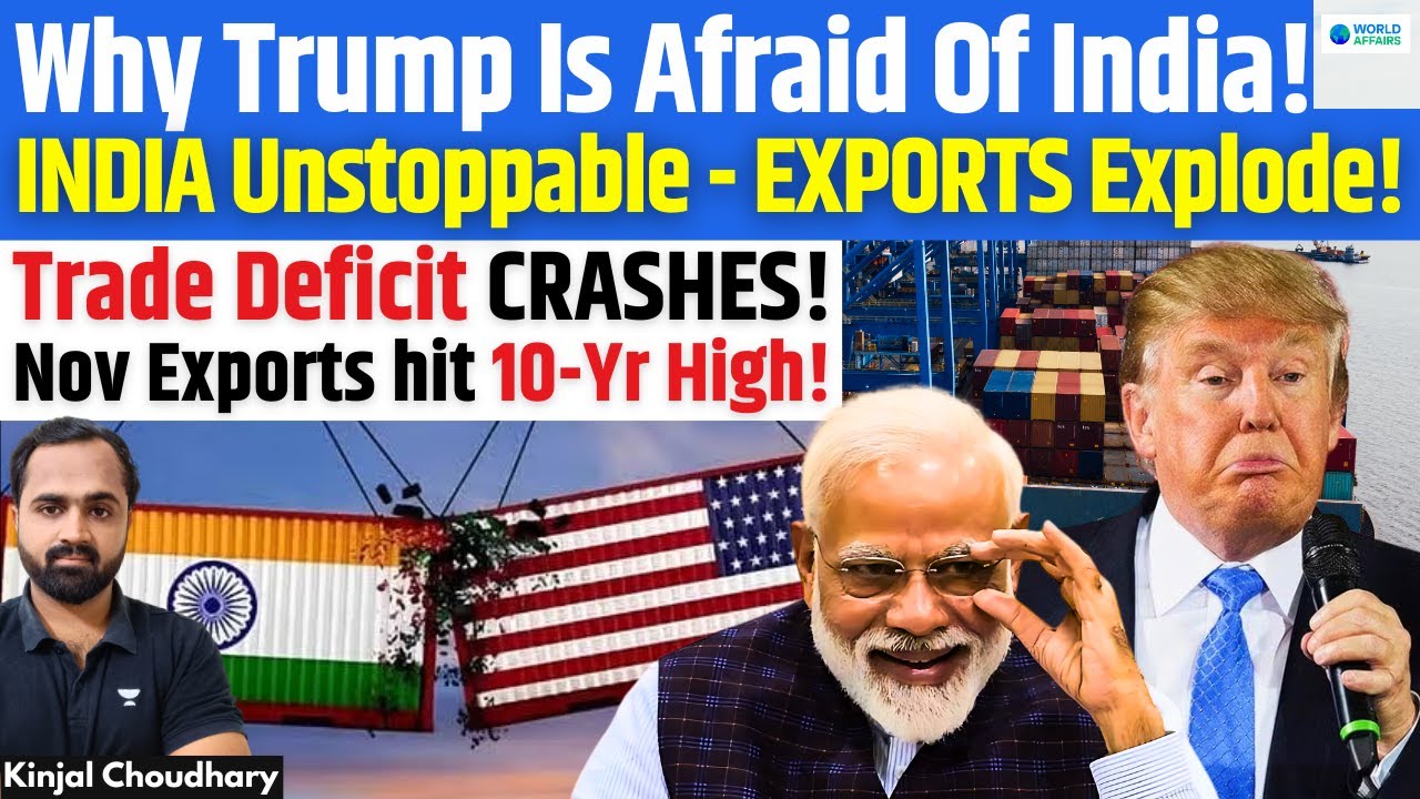 Trump Tariffs Fail! India’s November Exports Hit 10-Yr High, EU FTA Weakens US Leverage | Kinjal