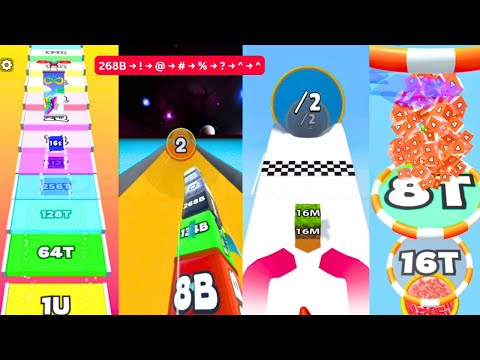 Max Level 4inOne Game: Jelly Run 2048 vs Jelly Tube Run 2048 (268B → ! → @ → # → % → ? → ^ → ^) 💥