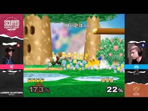 Axe (Pikachu) vs. Leffen (Fox) | Scuffed World Tour Melee Losers Quarters
