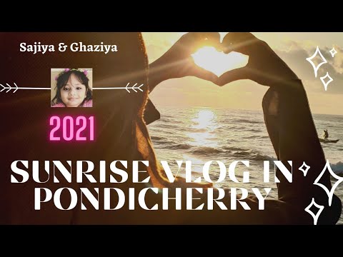 Sunrise vlog in pondicherry 🌅 ||Pondy Rock beach || promenade beach|| Beach vlog|| sajiyaghaziya