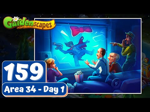 Gardenscapes - Part 159 - Area 34 - Day 1 - Gameplay