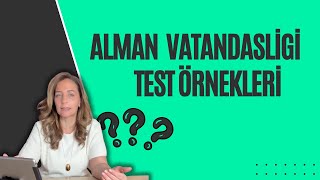 Alman Vatandaşlığı Test Örnekleri