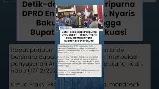 Rapat Paripurna DPRD Ende Mendadak Ricuh, Nyaris Baku Hantam hingga Bupati Yosef Dievakuasi