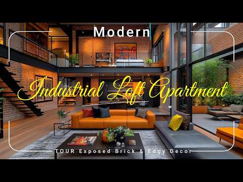 MODERN INDUSTRIAL LOFT APARTMENT TOUR Exposed Brick & Edgy Decor