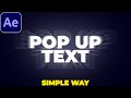 POP UP Text Tutorial in After Effects | Text Bounce Effect