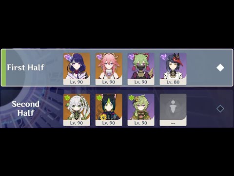 3.2/3.3 Spiral Abyss, Inazuma Electro & Sumeru Dendro Teams - (Floor 12, 9★)