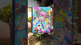 What Pokemon have I painted? #tcg #pokemon #binders #artwork #charizard #painting #artist #tcgcards