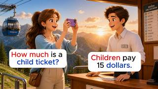 Easy English Conversations  | Buying Tickets in English | A1-A2 Listening Practice#english