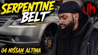 How to Replace Serpentine Drive Belt 02-06 Nissan Altima 2.5L