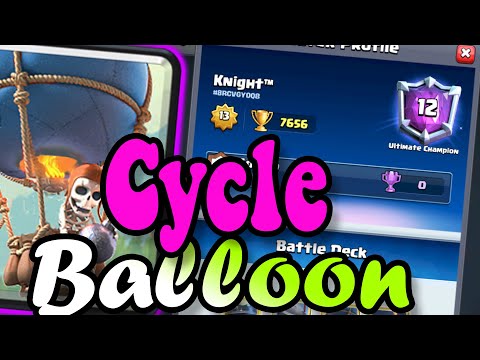 Anaban❤️iulia defeated by Knight™!! 2.9 BALLOON CYCLE DECK - Clash Royale