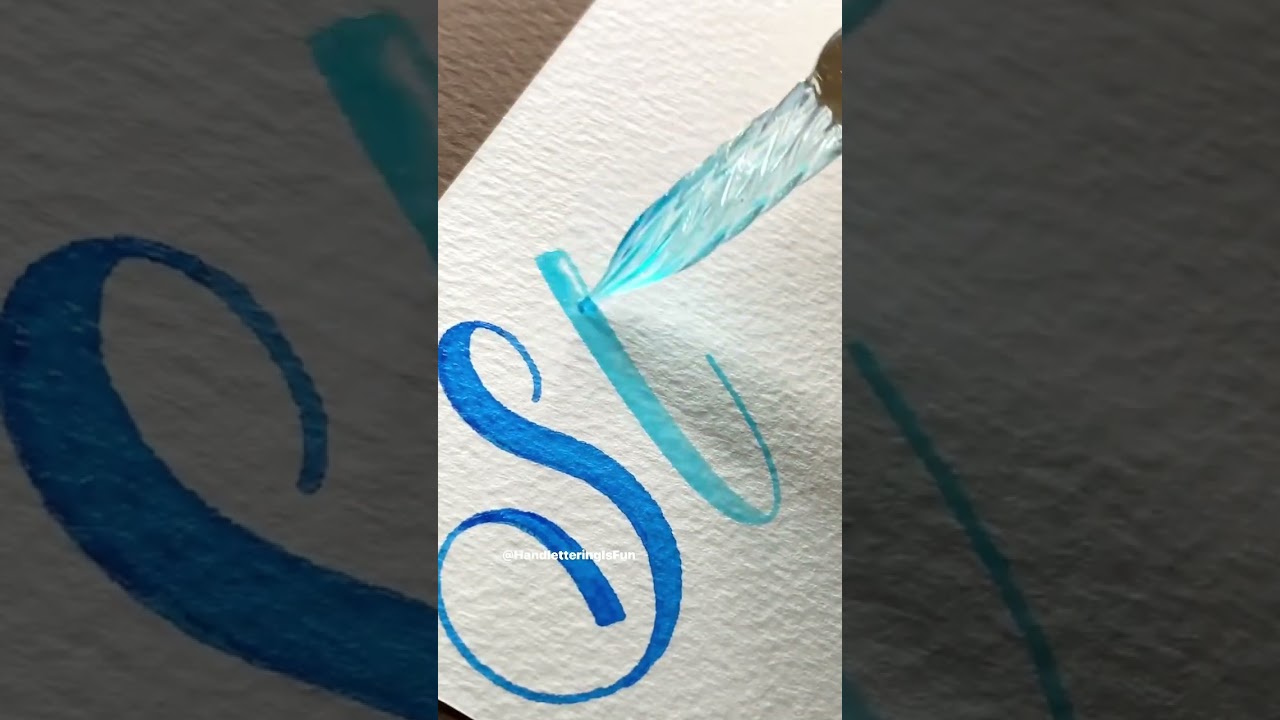 Lettering Stars! #shorts  #calligraphy #handlettering #lettering #moderncalligraphy #glasspen #stars