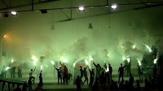 preview picture of video 'GREEN PYROSHOW 17/03/2015 ULTRAS VIKING TEBOULBA2009 SIAMO CON VOI FINO ALLA FINE'