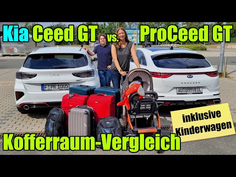 Kia Ceed GT vs. ProCeed GT - Trunk - Comparison - Test Report Info Numbers Data Holiday Luggage