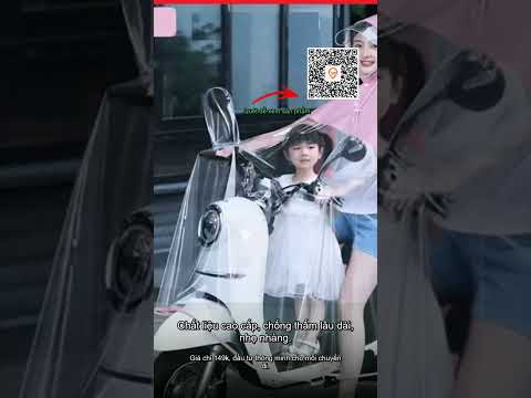 Áo mưa nửa trước trong suốt đi xe máy, Áo mưa che phủ toàn thân kèm kính chắn mưa Dailymall