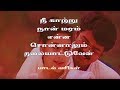 Nee Kaatru Naan Maram Lyric Video Nilaave Vaa Lyrics Of Vairamuthu Hariharan K S Chitra