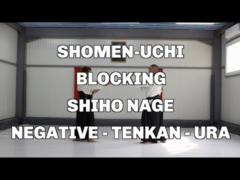 Shomen-Uchi, Blocking, Shiho Nage, Negative - Tenkan - Ura / Aikido techniques