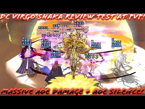 Saint Seiya: Awakening (KOTZ) - DC Virgo Shaka Review Test at PvP! Massive AOE Damage + AOE Silence!