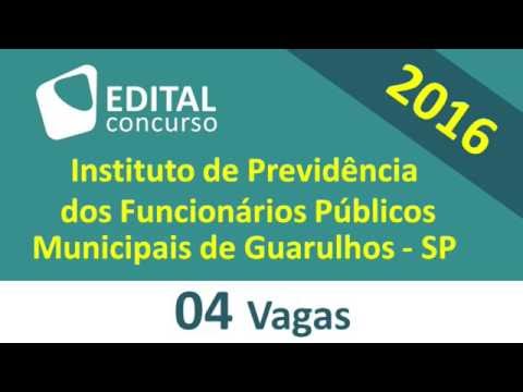Edital Concurso Instituto de Previdência  dos Funcionários Públicos Municipais de Guarulhos SP