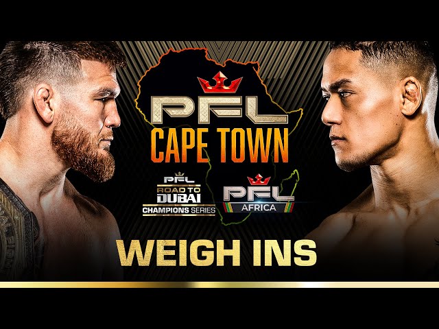 PFL Cape Town Weigh-Ins: Eblen vs Van Steenis & More Face Off Before Fight Night MMAtown blog post image: PFL Cape Town Weigh-Ins: Eblen vs Van Steenis & More Face Off Before Fight Night