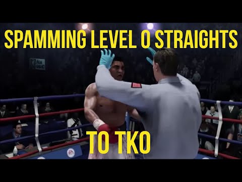 ZERO Punch Stats Spam Test - TKO Stoppage Spamming Ali with level 0 straights - just messing around