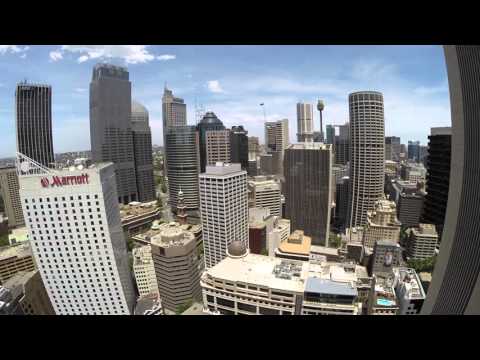 Rope Access Window Cleaning, George St, Sydney - GoPro
