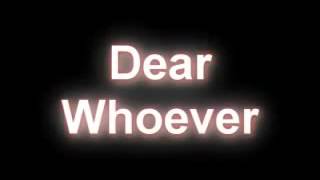 Tears of ashes- dear whoever lyrics