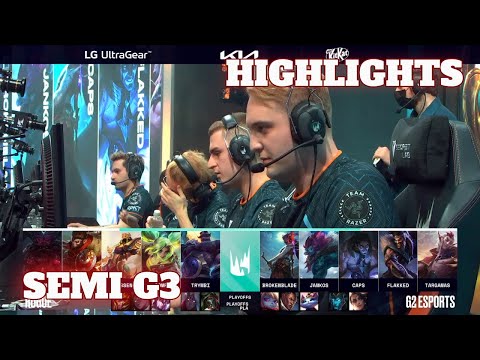 G2 vs RGE - Game 3 Highlights | Semi Finals Playoffs S12 LEC Summer 2022 | G2 Esports vs Rogue G3