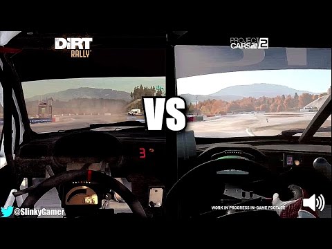 Project CARS 2 Preview vs Dirt Rally - Rallycross gameplay graphics and sound comparison