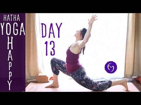 30 Minute Hatha Yoga Happiness: Scan for the Positive! Day 13 | Fightmaster Yoga Videos thumbnail