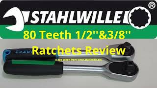 Stahlwille 1/2'' and 3/8'' Ratchet (512QR N&435QR N) Fine-tooth (80). Made in Germany