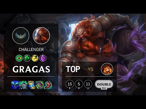 Gragas Top vs Gnar - BR Challenger Patch 12.4