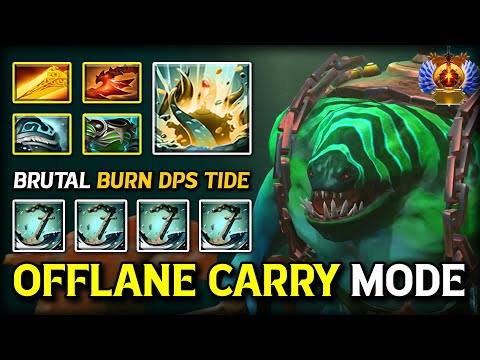 OFFLANE TURN INTO CARRY MODE Tidehunter With Radiance + Armor Shred Build = Total Annihilation! DotA