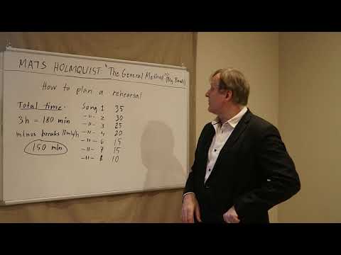 How To Plan a Rehearsal