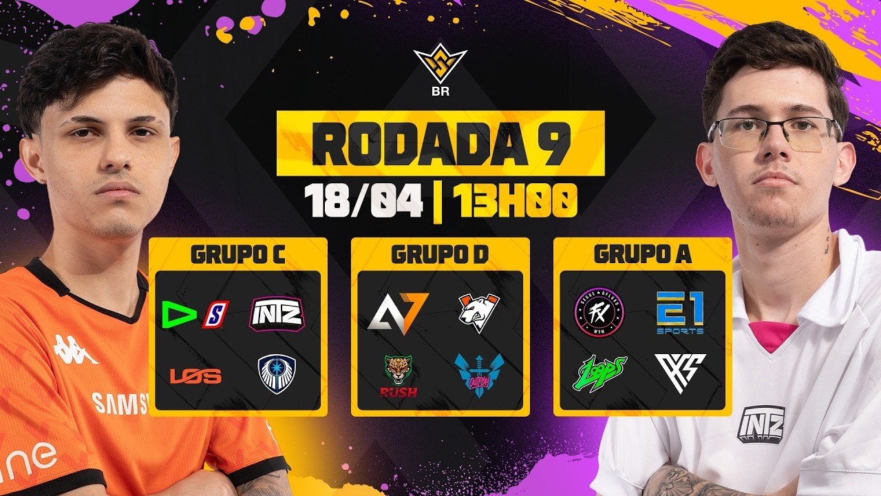 🚨FFWS BR 🏆 RODADA 9 - GRUPOS C, D e A | FREE FIRE AO VIVO🚨 #freefire