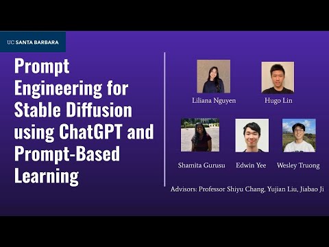 Lightning Talk: Prompt Engineering for Stable Diffusion using ChatGPT and Prompt-Based Learning