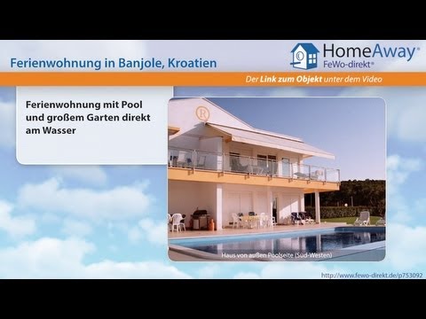 Istrien: Ferienwohnung mit Pool und großem Garten direkt am Wasser - FeWo-direkt.de Video