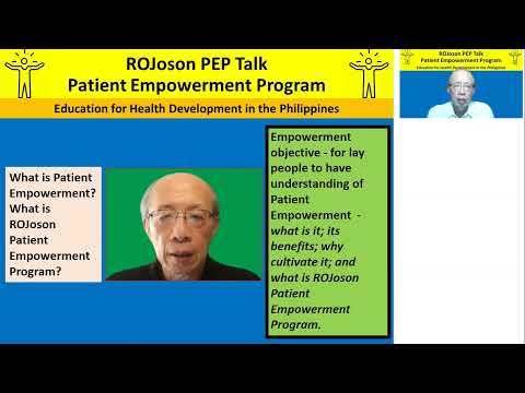 ROJoson PEP TALK: What is Patient Empowerment? What is ROJoson Patient Empowerment Program