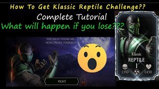 How to Get Diamond Klassic Reptile Challenge Complete Tutorial  MK Mobile Update